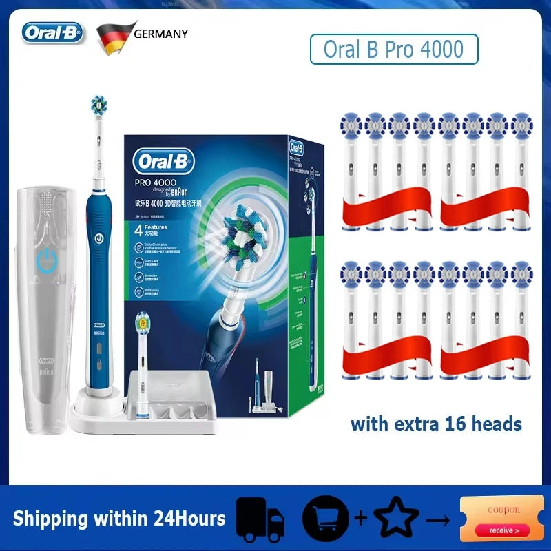 Oral Sonic Electric Toothbrush Pro4000 Rpo600 D12 Vitality