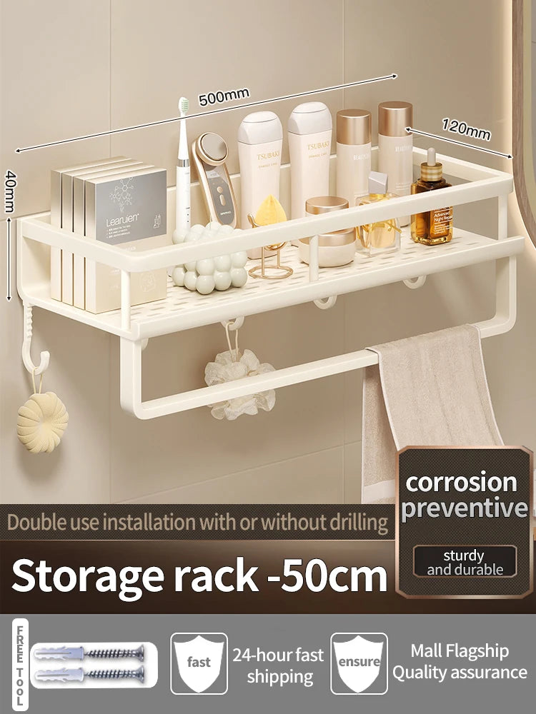 Yellow White Corner Shelf Bathroom Rack Shelf Organiser