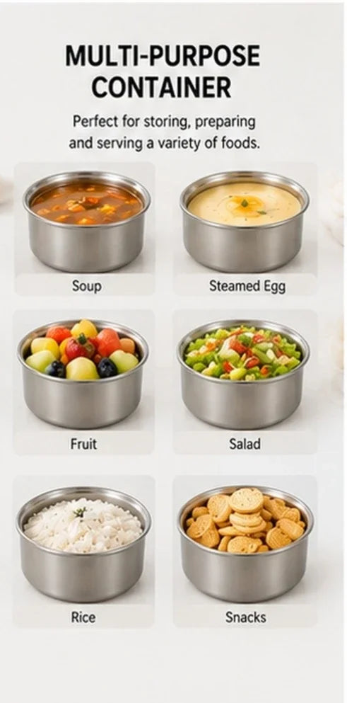 304 Stainless Steel Ramekin Lid Steamed Egg Baby