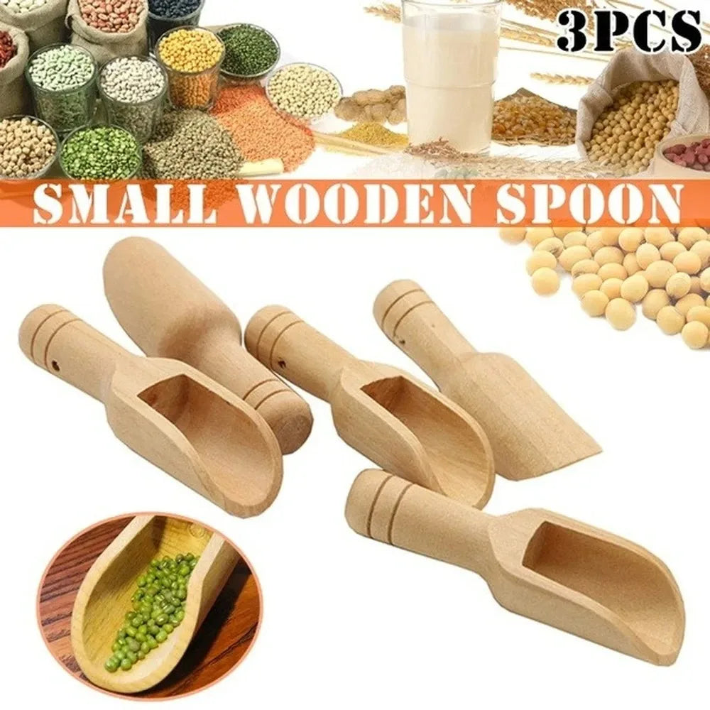 Mini Wooden Scoops Bath Salt Spoon Candy Flour