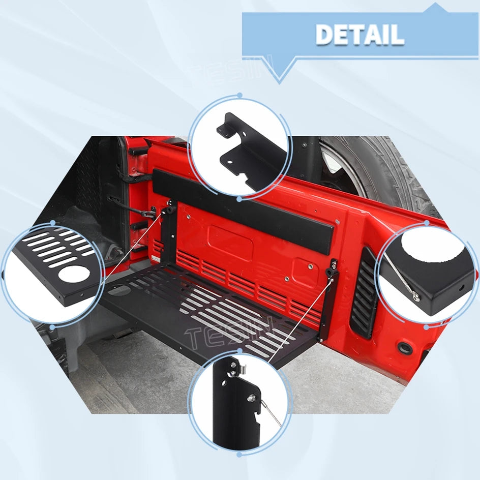 Tesin Car Rear Door Foldable Shelf Tailgate Table