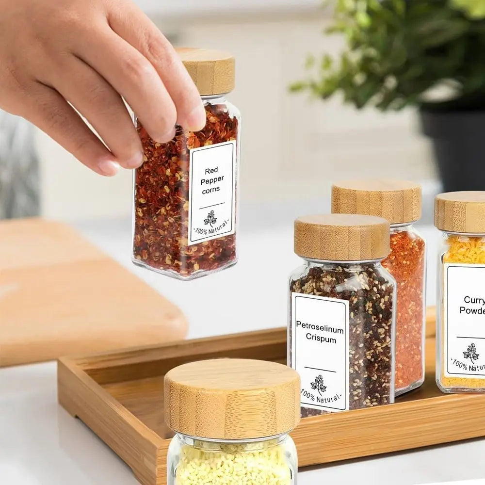 120ml Glass Spice Jars 4oz Square Spice Bottles