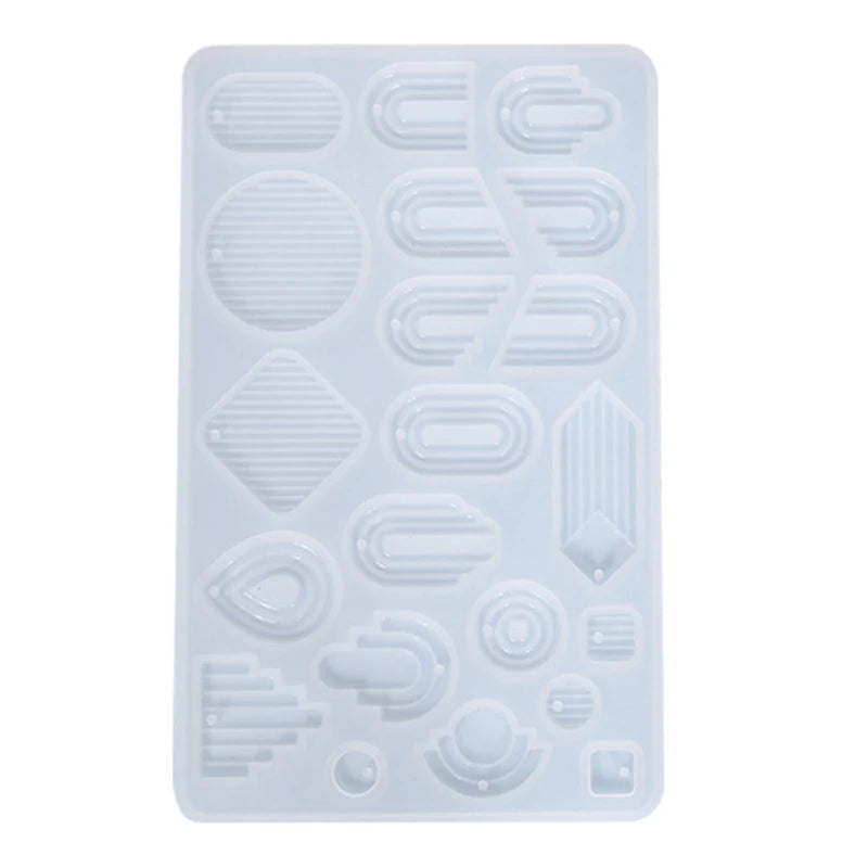 Shiny Glossy Stripe Earring Molds Resin Silicone Mold