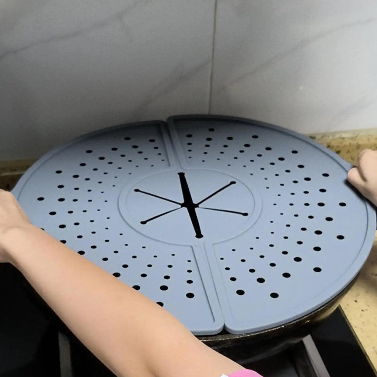 1pcs Oil Proofing Lid Filter Foldable Frying Pan