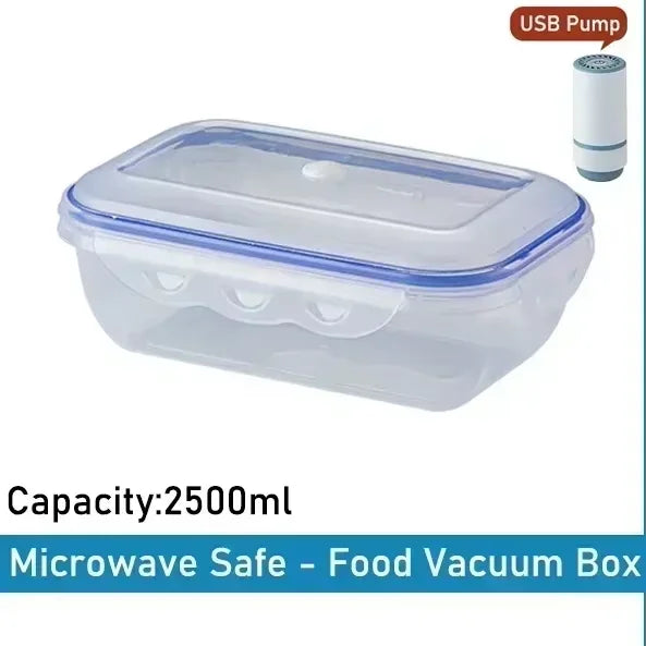 Vacuum Food Storage Box Transparent Storage Container Fridge