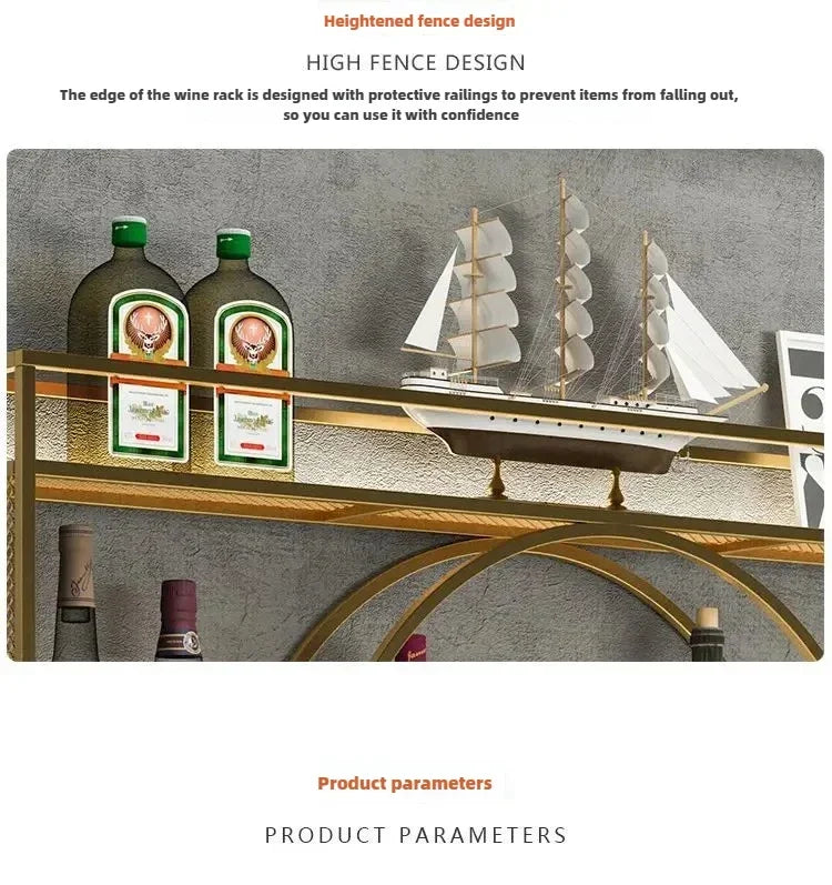 Modern Wall Mount Wine Rack Holder Glass Storage