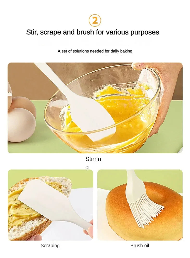 High Heat-Resistant Silicone Spatula One-Piece Seamless Cooking