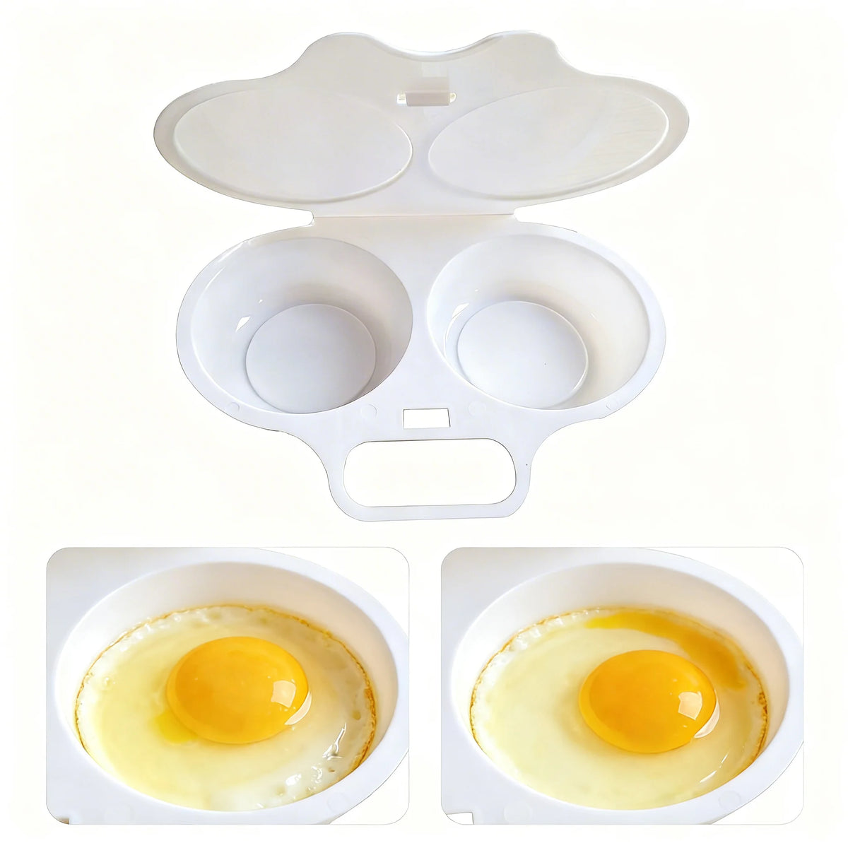 1/2pcs Food Grades Microwave Cooking Eggs Steamer Convenient