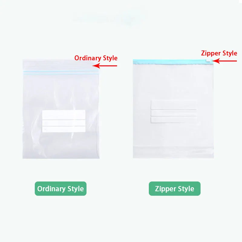Reusable Zipper Bag Stand Up Zip Shut Plastic