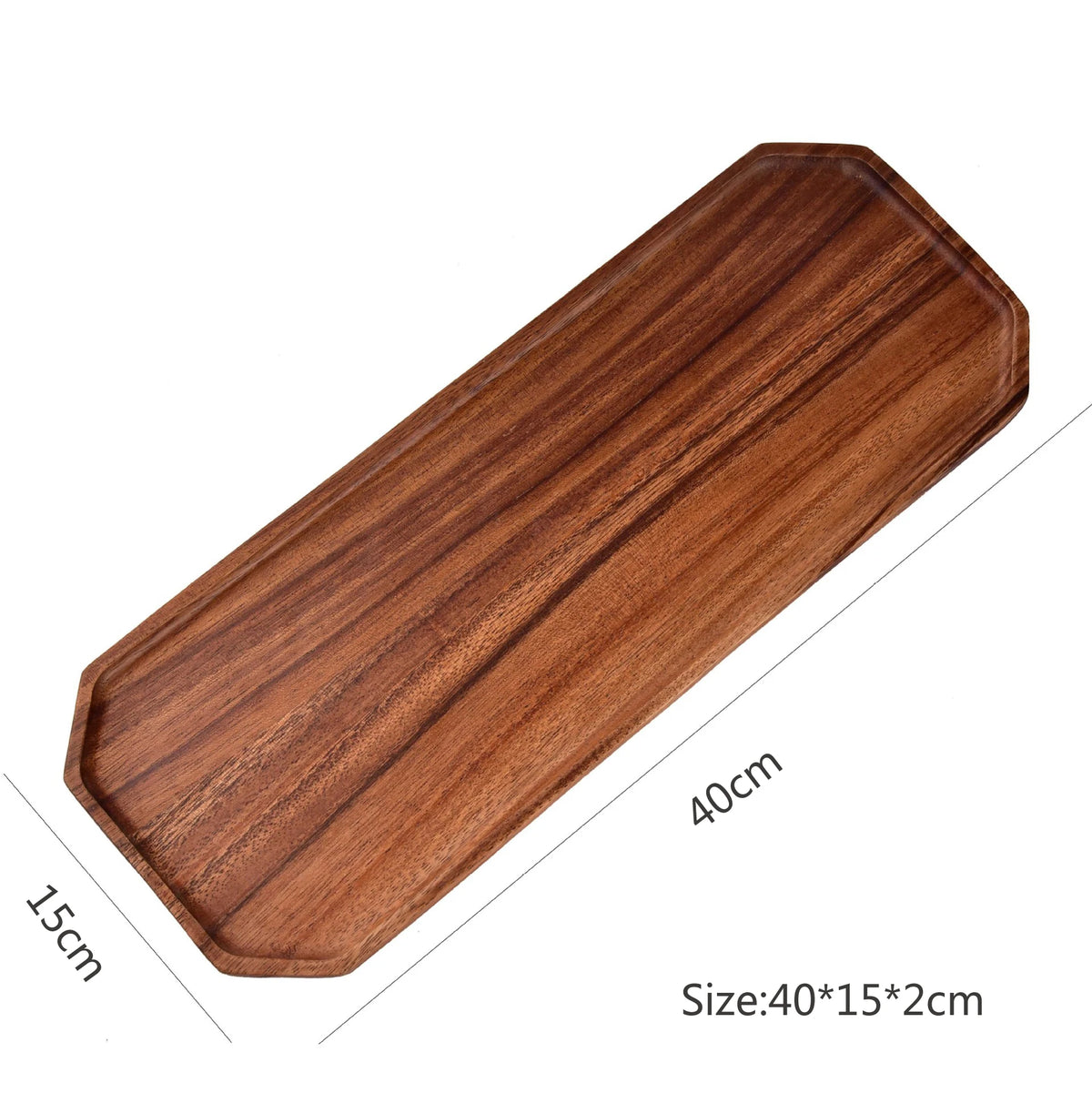 Natural Acacia Wood Serving Trays Octagonal & Rectangular