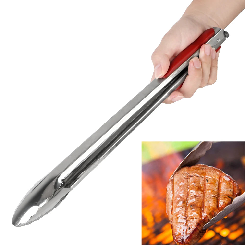 Hilife Grill Stainless Steel Cooking Bbq Tongs Salad