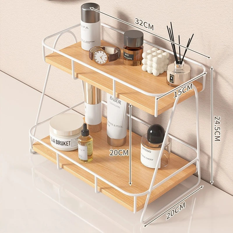 Bathroom Counter Organizer Tier Cup Riser Stand Display