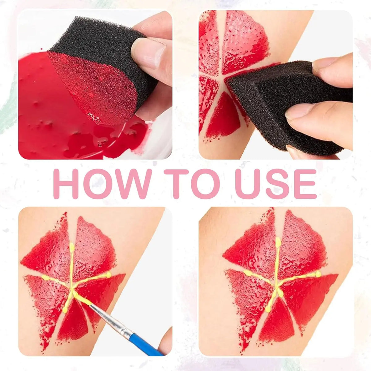Facial Painting Sponge Art Painting Sponge Black Makeup
