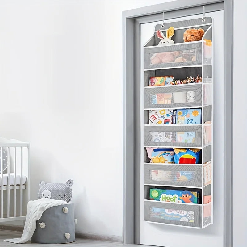 5-Shelf Hanging Storage Organizer - Behind Door Anti-Tilt
