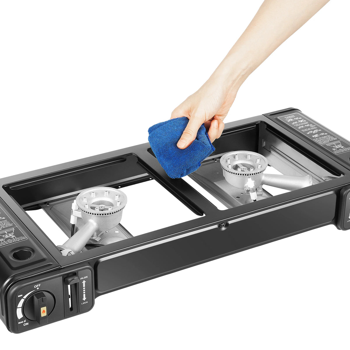 Double Head Barbecue Gas Stove Baking Tray Application