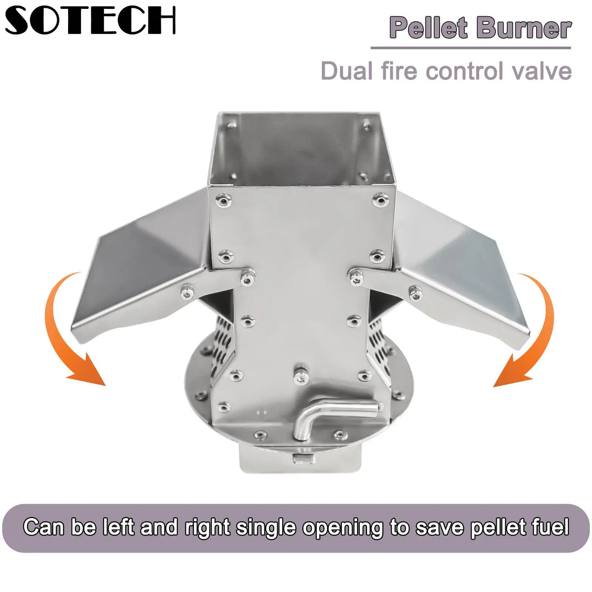 Stainless Steel Pellet Hopper Gravity Feed Fuel Storage