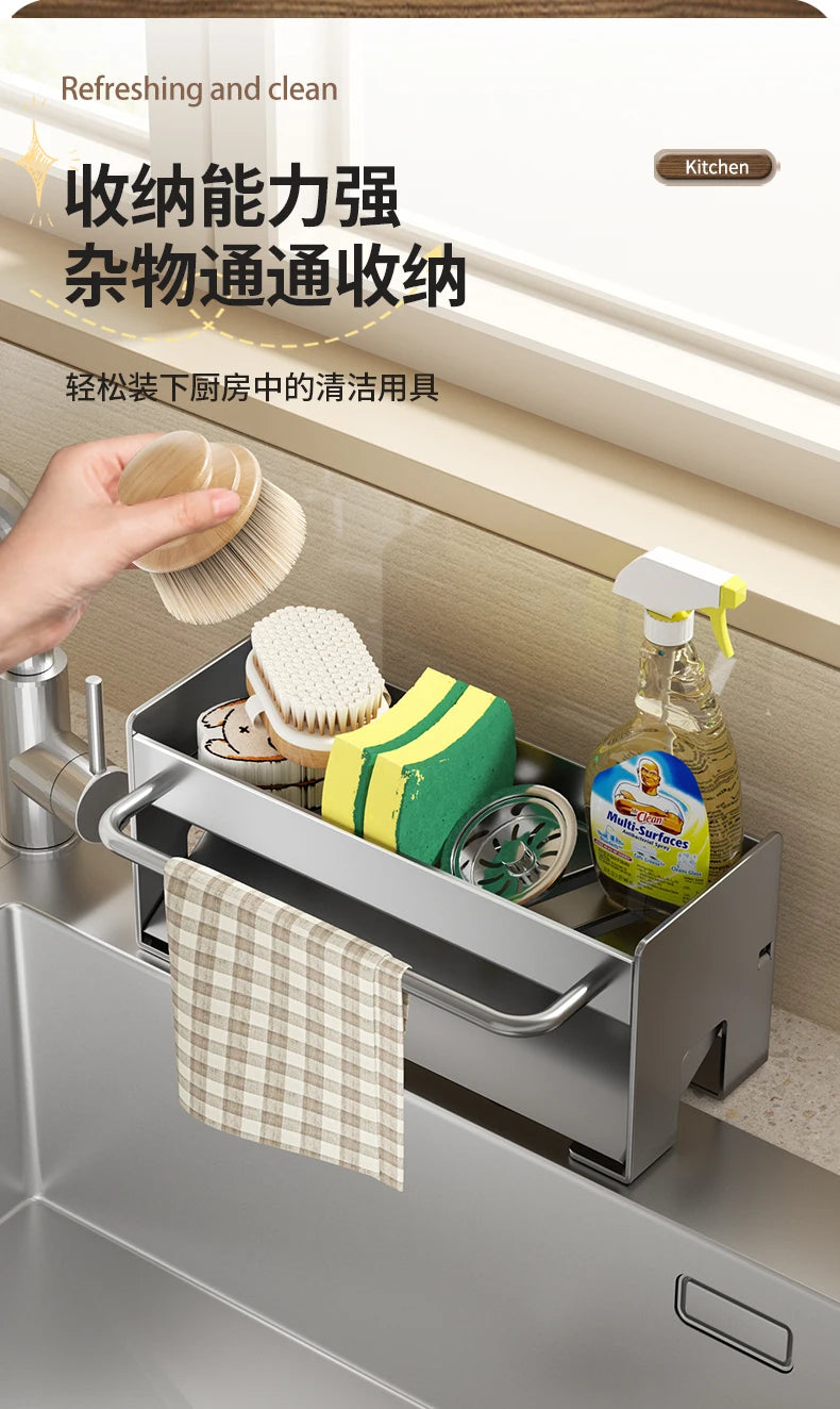 Sink Stand Sponge Holder Dish Drainer Organizers Storage