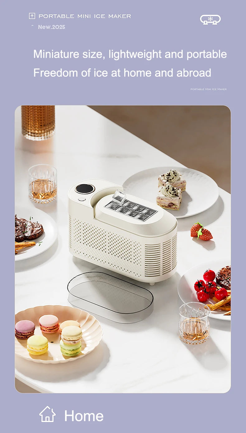Desktop Mini Ice Cubes Maker Machine Dormitory Camping