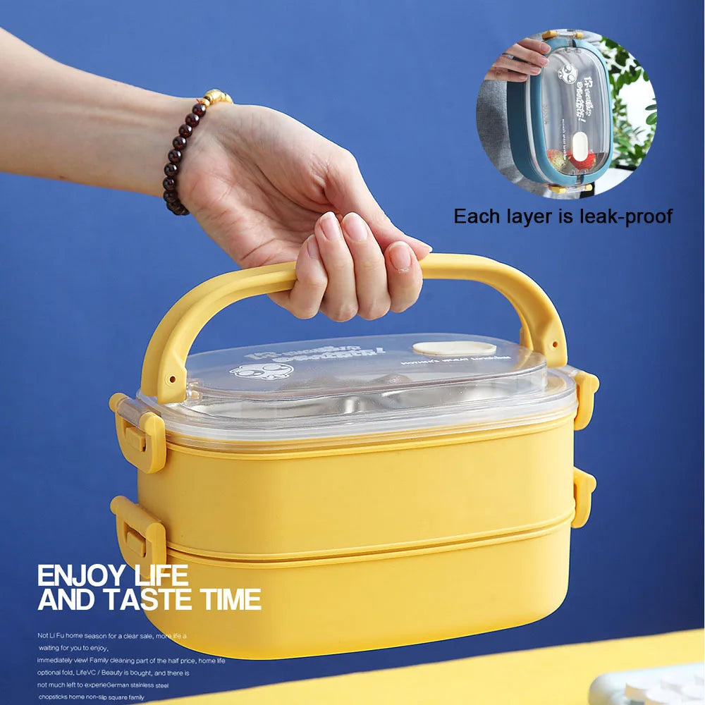 Multi-Layer Bento Box Thermal 304 Stainless Steel Lunch
