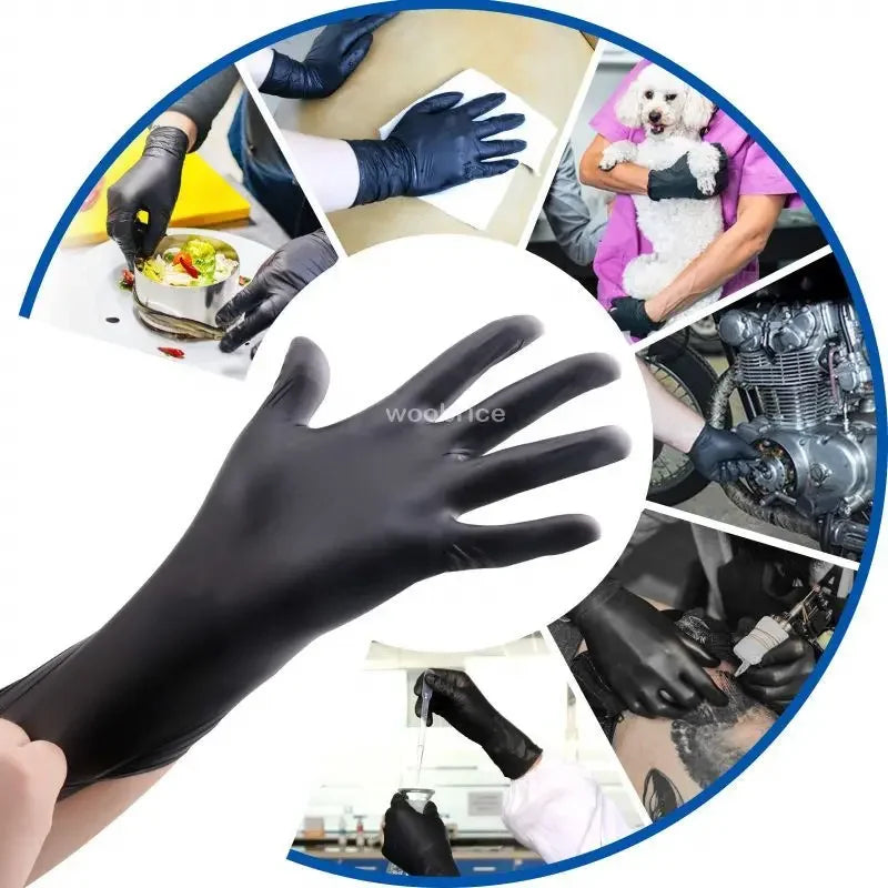 Gloves Disposible Latex Black Nitrile Pvc Gloves Housework