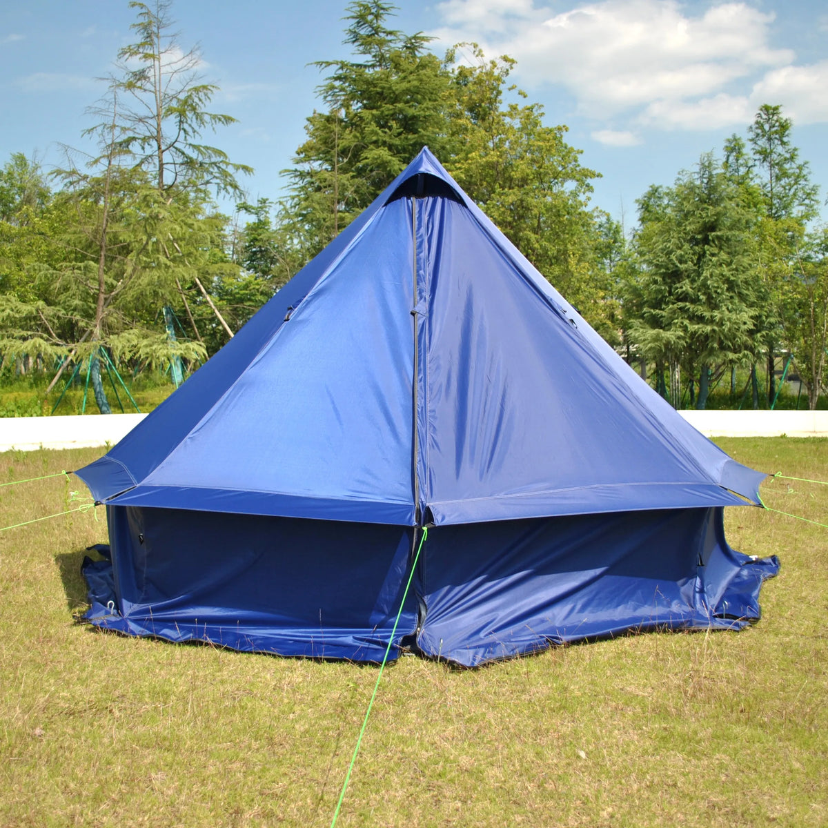 Person Large Pyramid Tent Four Seasons Camping Chimney