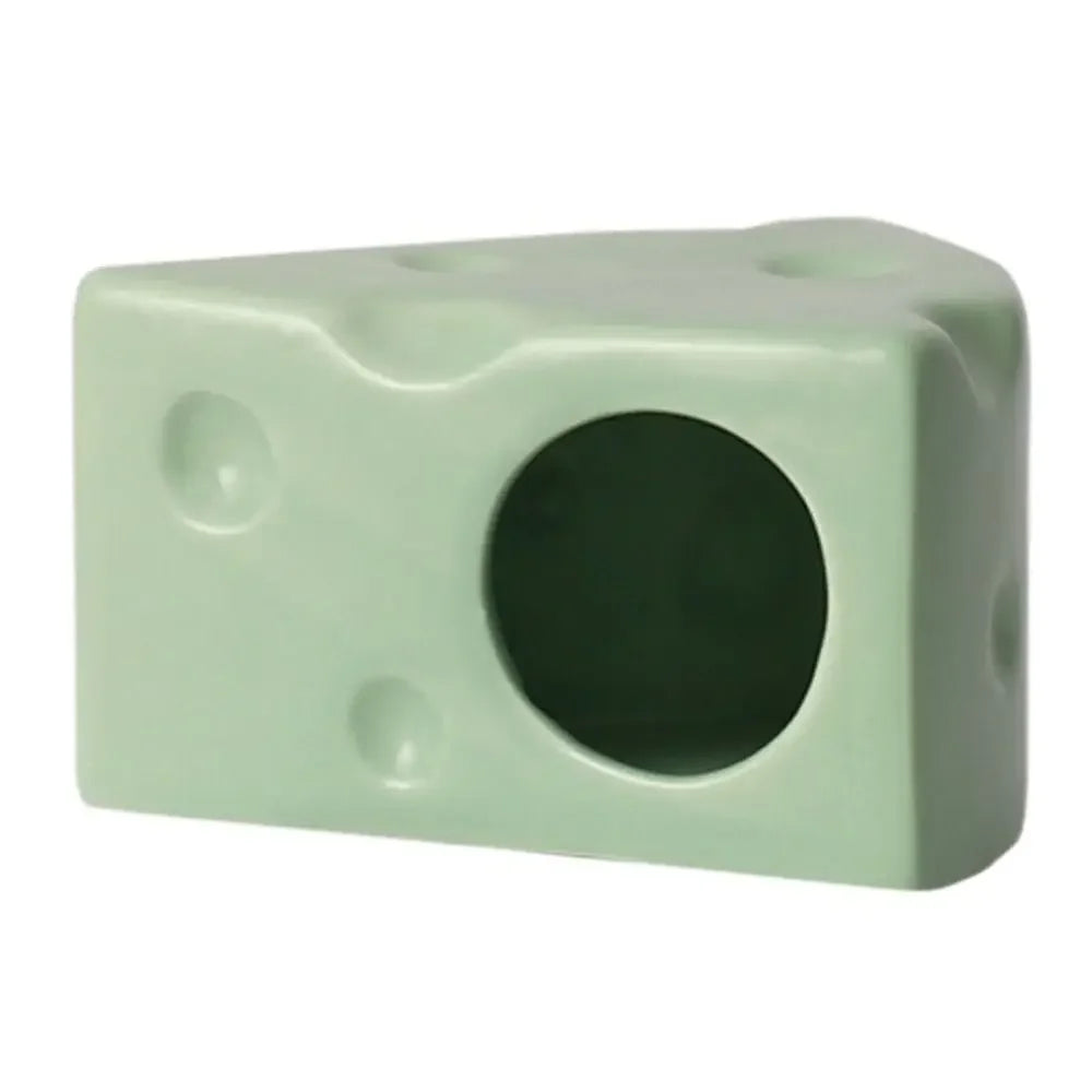 Durable Creative Hamster Hideout Cheese Shape Decorative Feeding