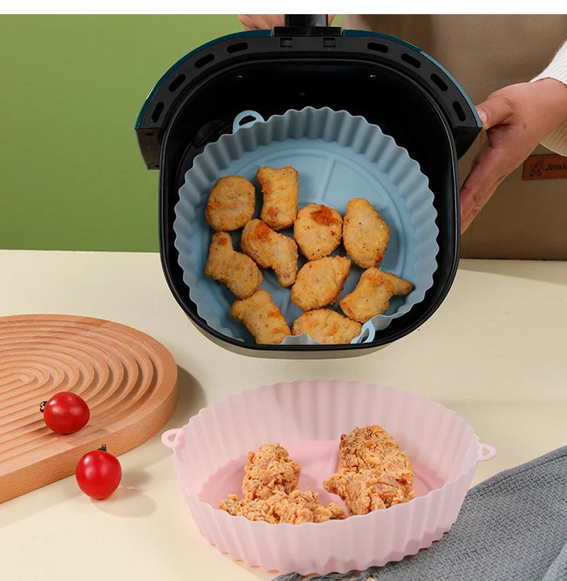 Silicone Air Fryer Liner Round Airfryer Oven Baking