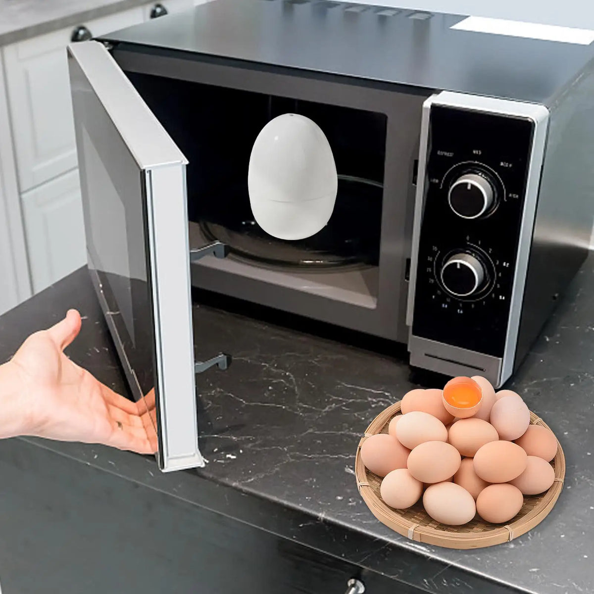 Microwave Egg Steamer Microwave Boiled Egg Maker Rapid