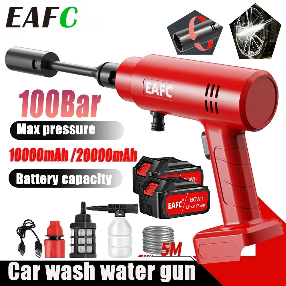 Eafc Cordless High Pressure Cleaning Car Washer 100bar