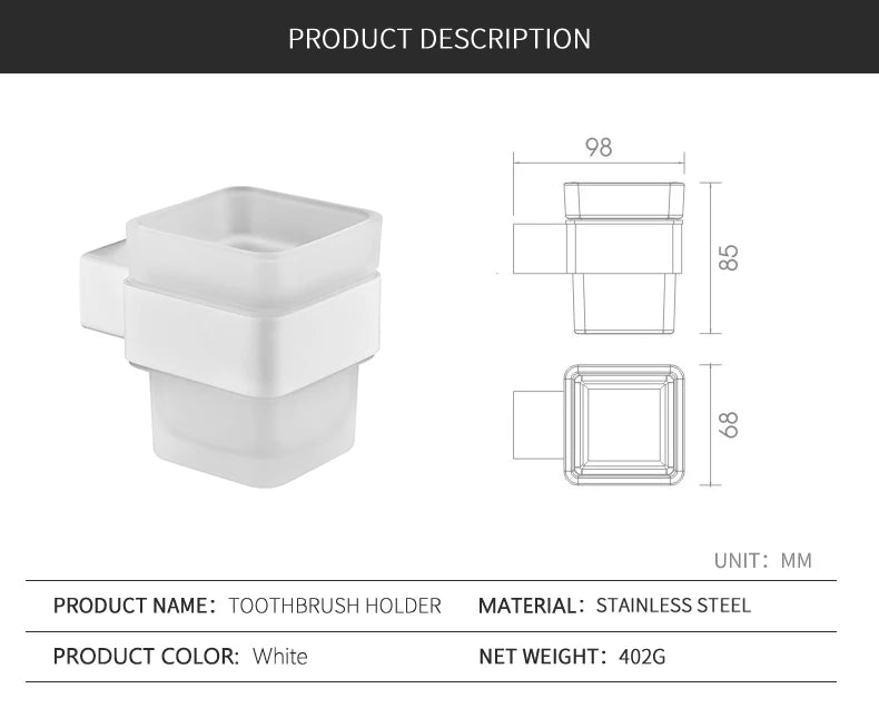 Bathroom Hardware White Wall Mounted Toilet Roll Paper