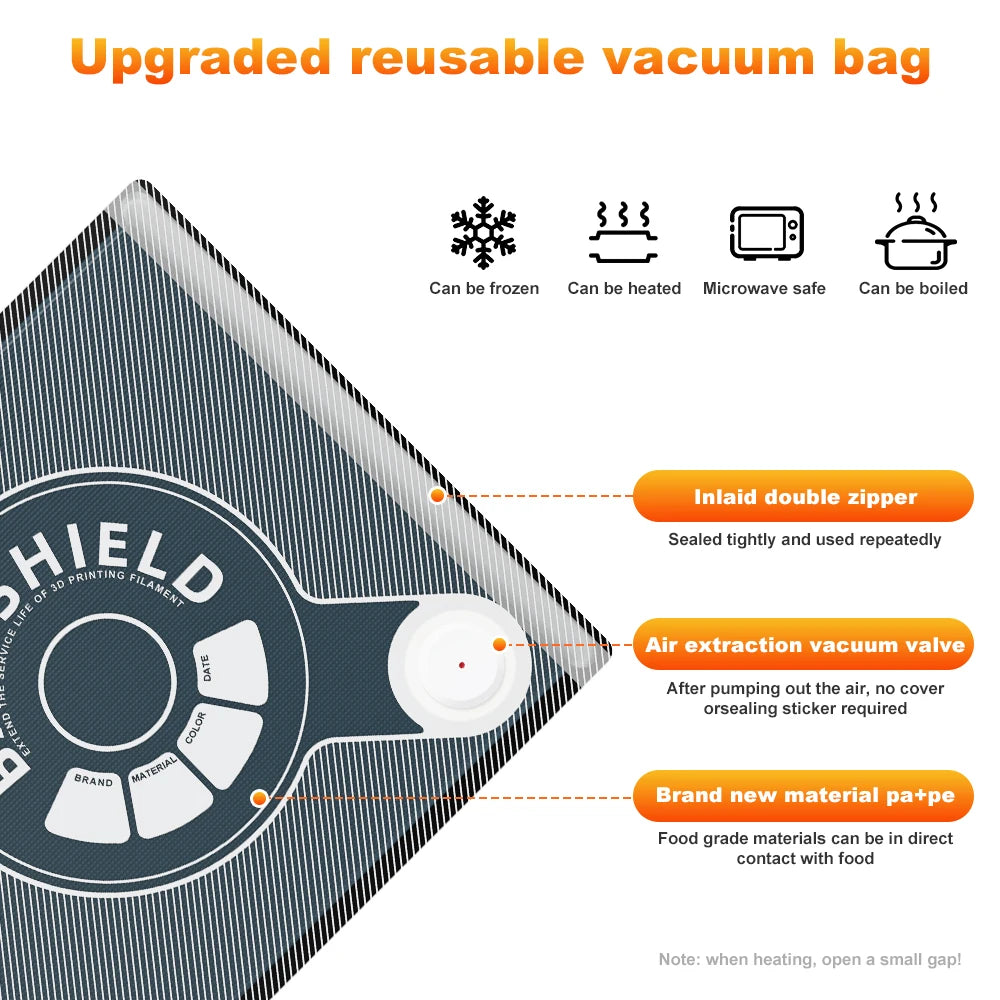 Upgraded Filament Storage Bag Pla Abs Petg Vacuum
