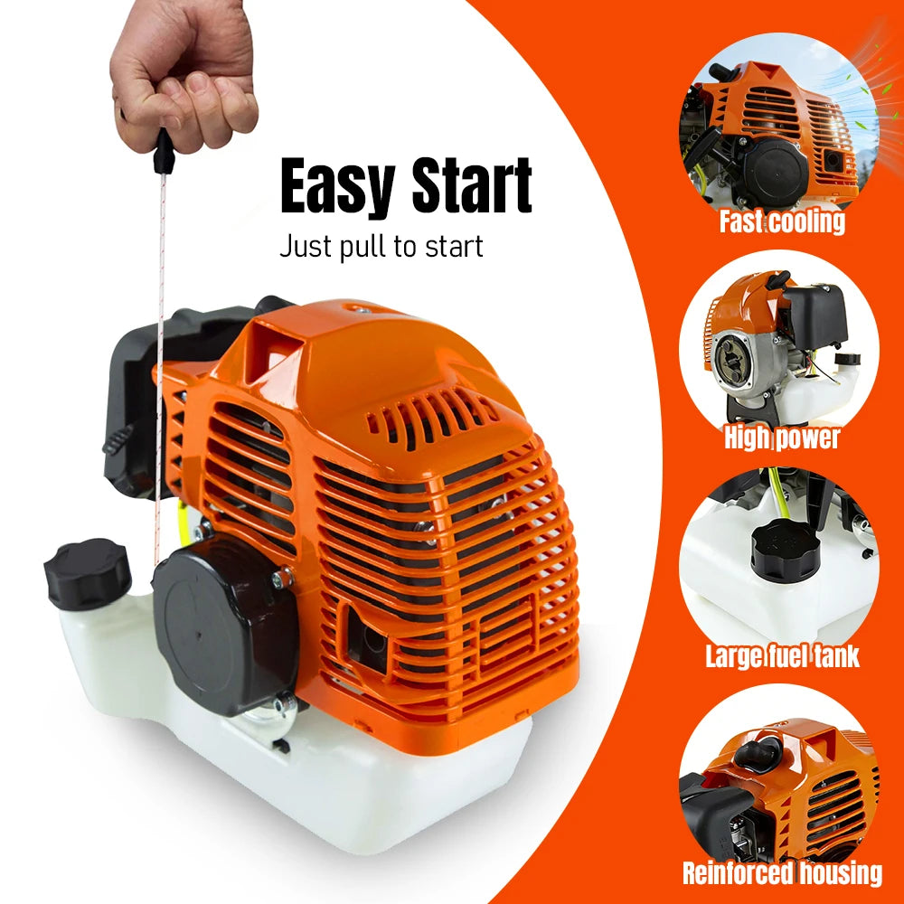 52cc Stroke Gas Brush Cutter 7500rpm Grass Trimmer