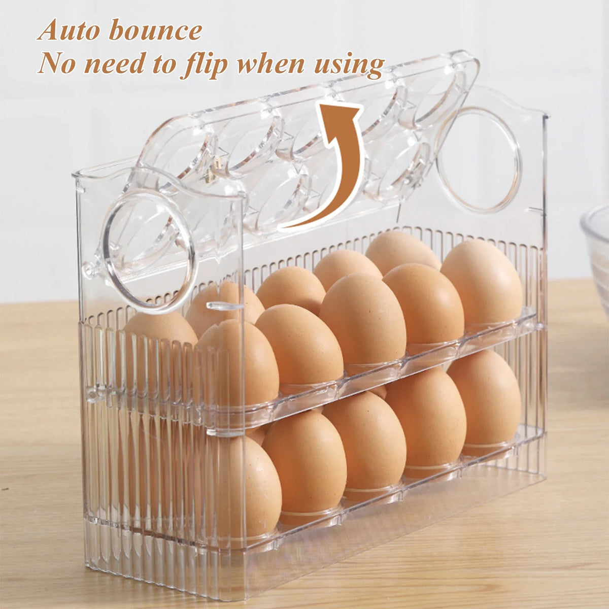 1pcs High-Capacity Multilayer Egg Storage Box Refrigerator Side