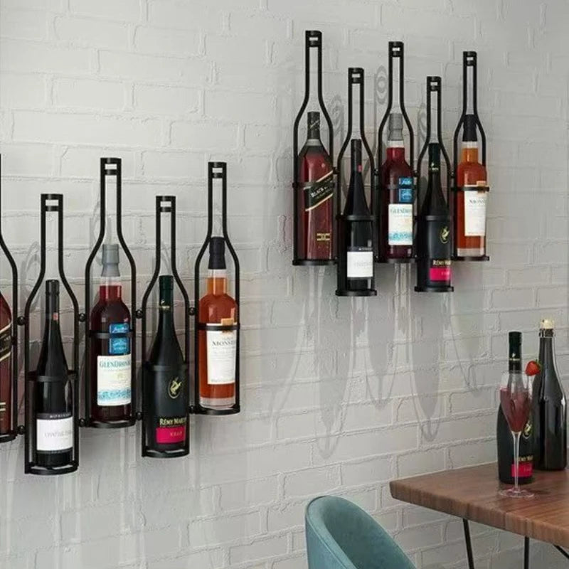 American Industrial Style Iron Hanging Wine Rack Material