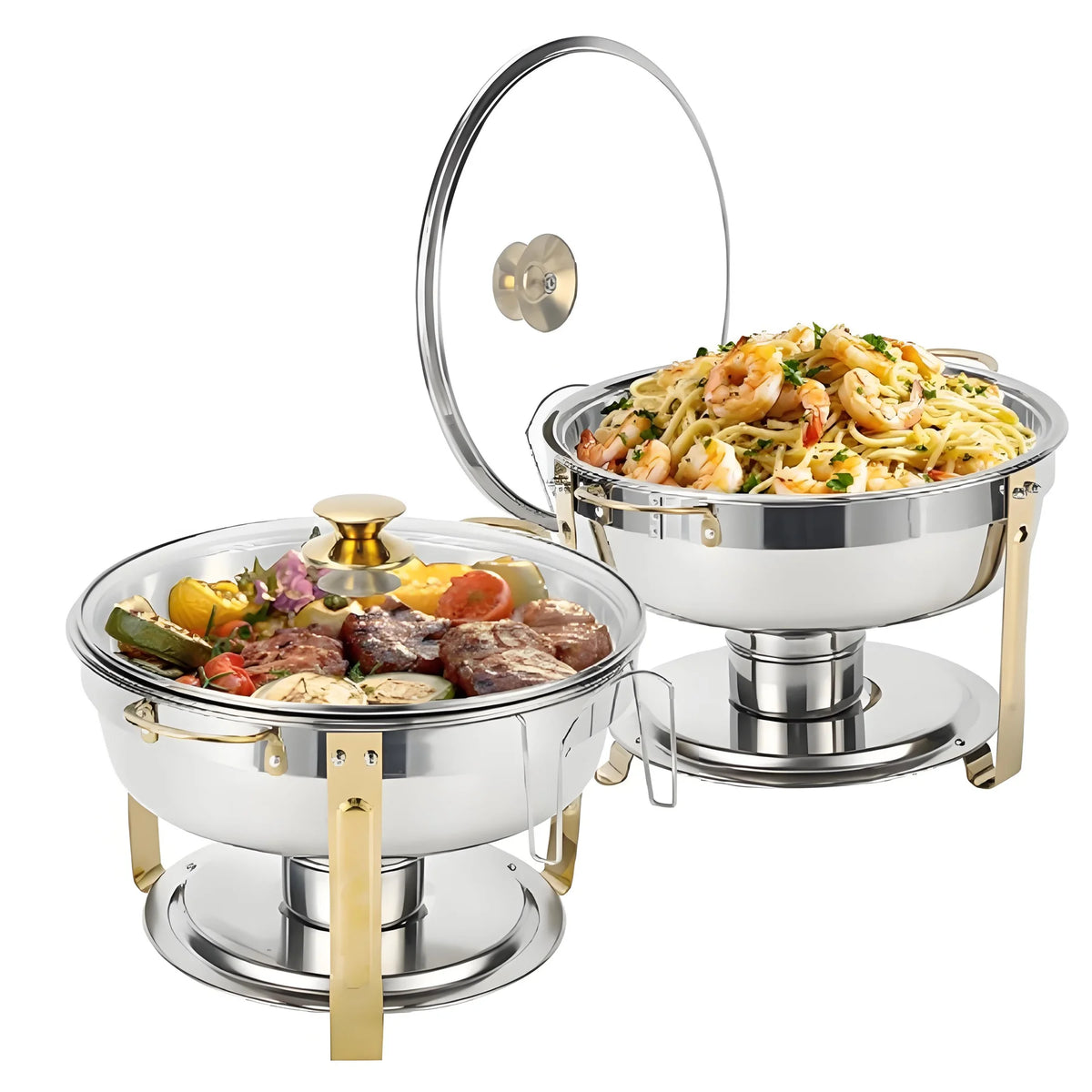 2/4/6 Pack Stainless Steel Chafing Dish Buffet Chafer