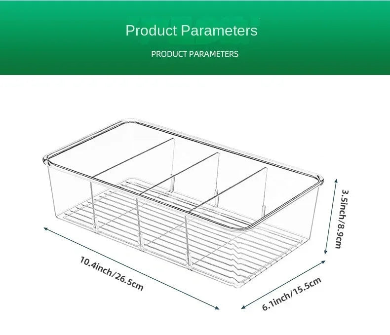 Refrigerator Organizer Bin Clear Plastic Food Storage Organizer