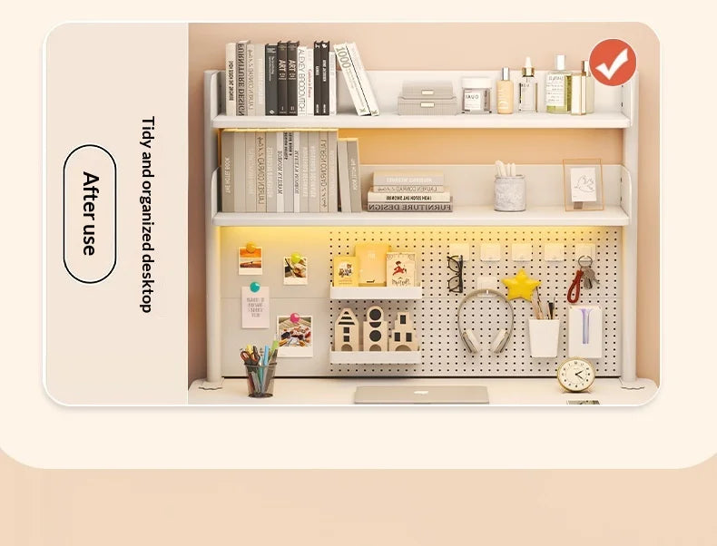 Desktop Storage Rack Pegboard Desk Organizer Shelfcomputer