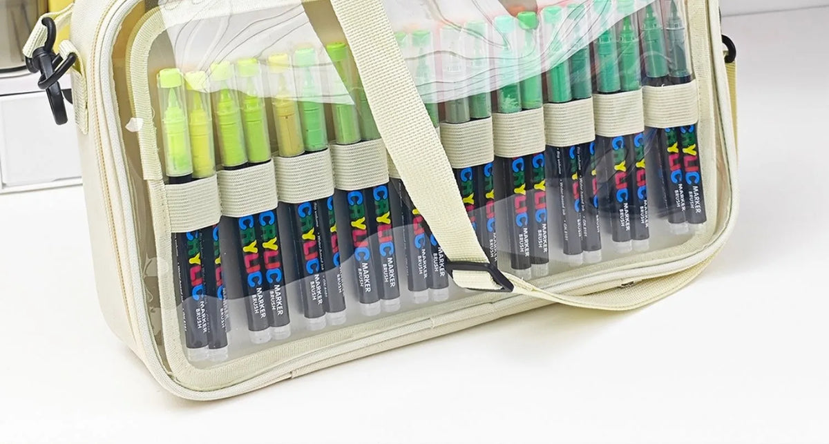 Guangna 360/12 Colors Acrylic Paint Pens Markers Brush