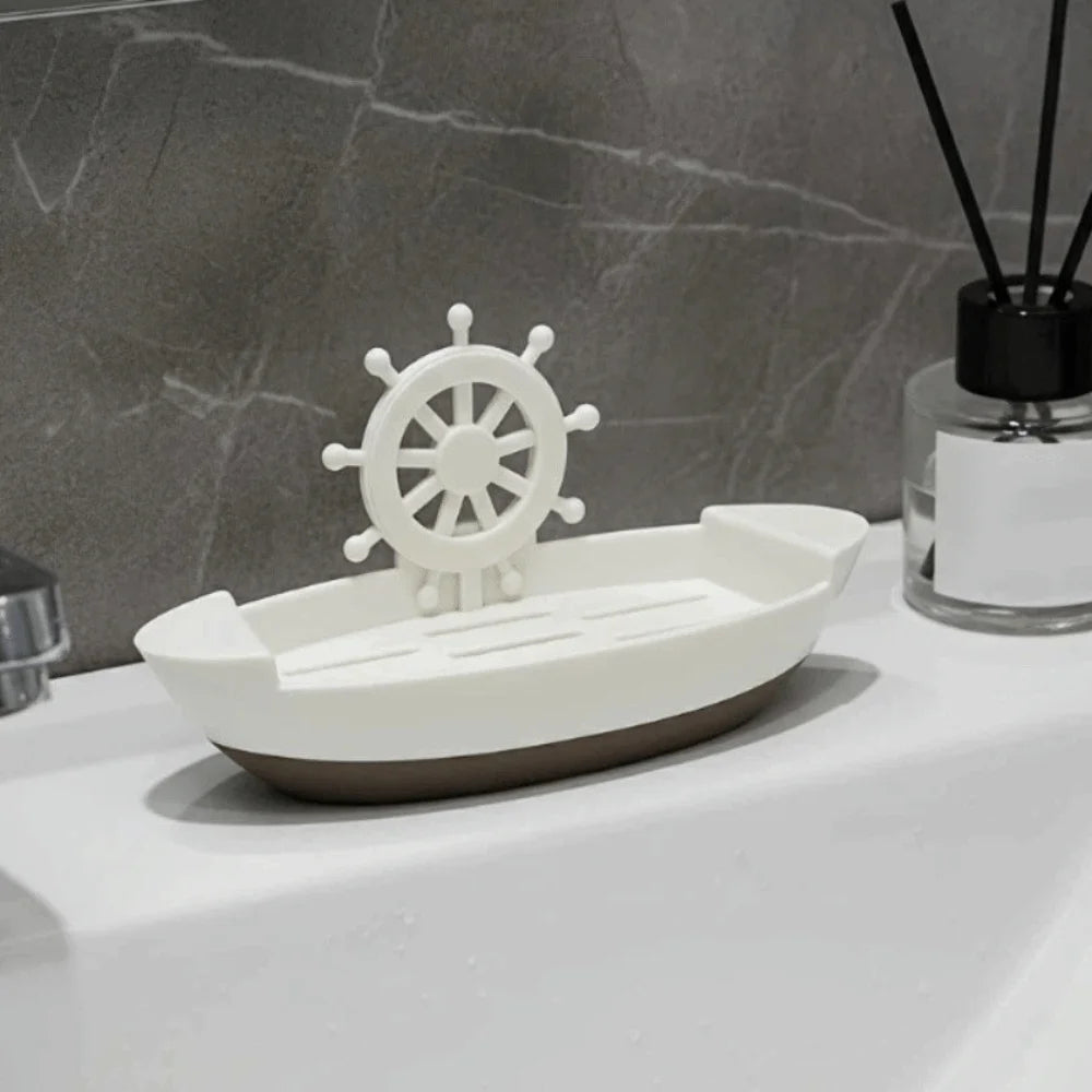 Decor Drainage Boat-Shaped Soap Dish Innovative Soap Holder