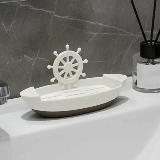 Decor Drainage Boat-Shaped Soap Dish Innovative Soap Holder
