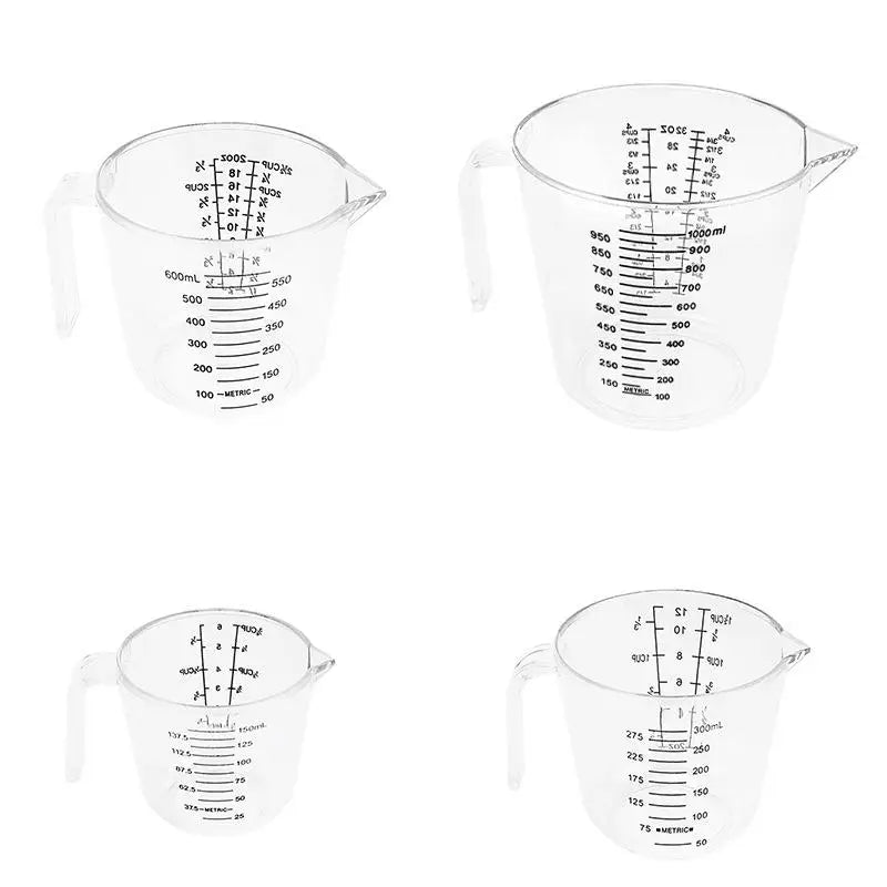 150/300/600/1000ml Baking Liquid Measuring Cups Scale Cup Plastic