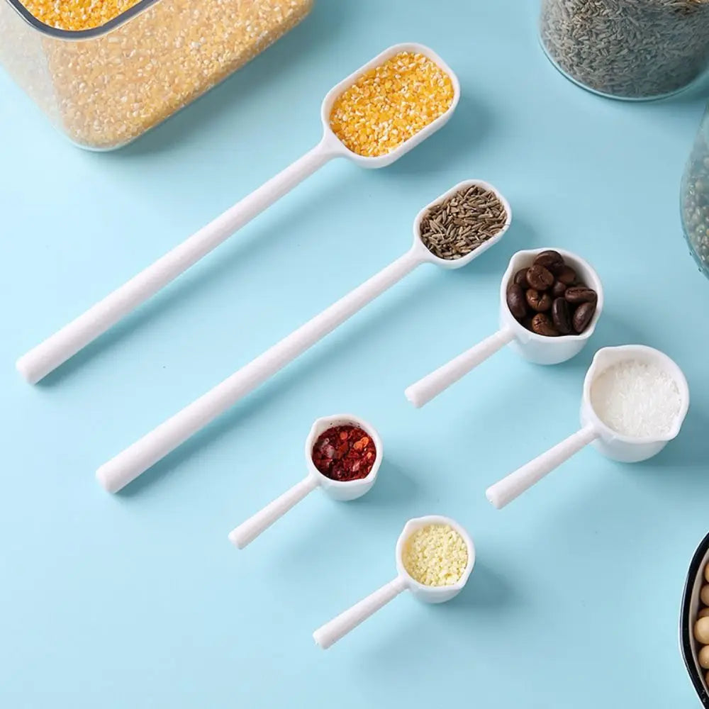 2pcs Durable Measuring Spoon Transparent Salt Washing Powder