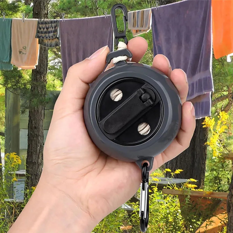 Outdoor Retractable Clothesline Adjustable 32ft/10m Camping