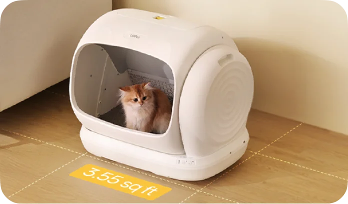 106l Smart Automatic Cat Litter Box Semi-Open Self-Cleaning
