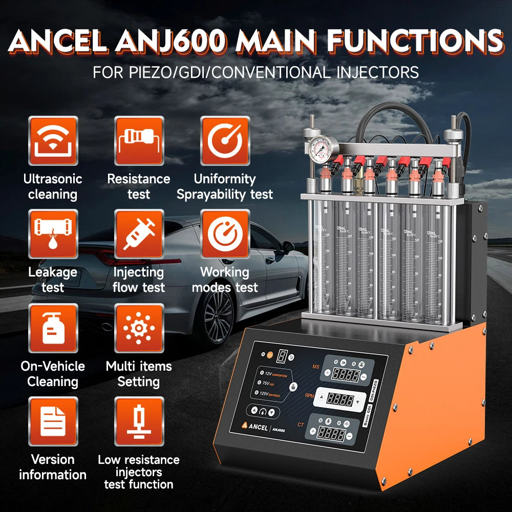 Ancel Anj600 6-Cylinder Gdi Piezo Efi Fsi Ultrasonic