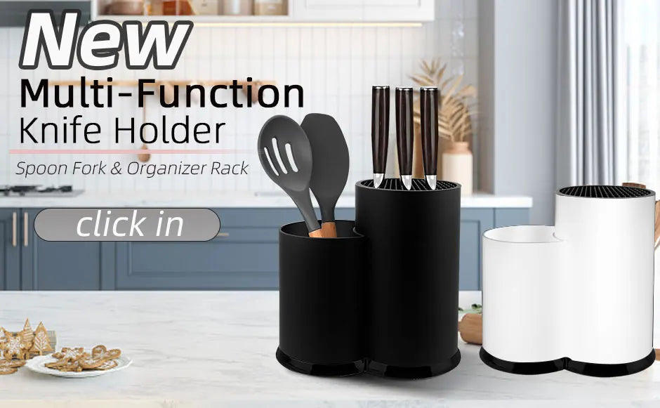Knife Holder Multi-Function Utensil Stand Knife Block Pp
