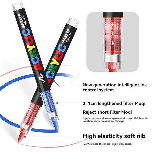 12-418 Colors Brand Upgrade Soft Brush Tip Acrylic