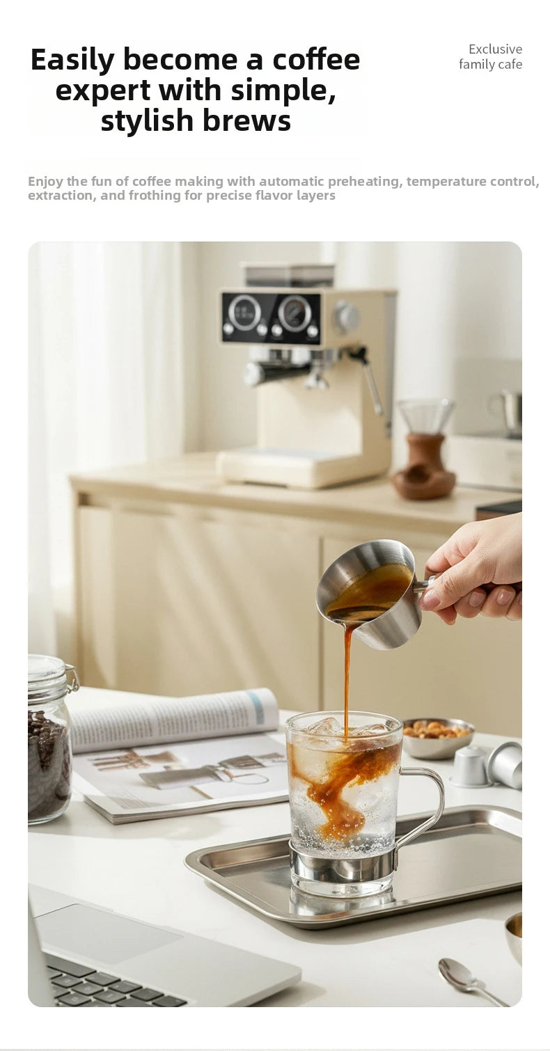 20bar Semi-Auto Espresso Machine Smart Touch Control Built-In