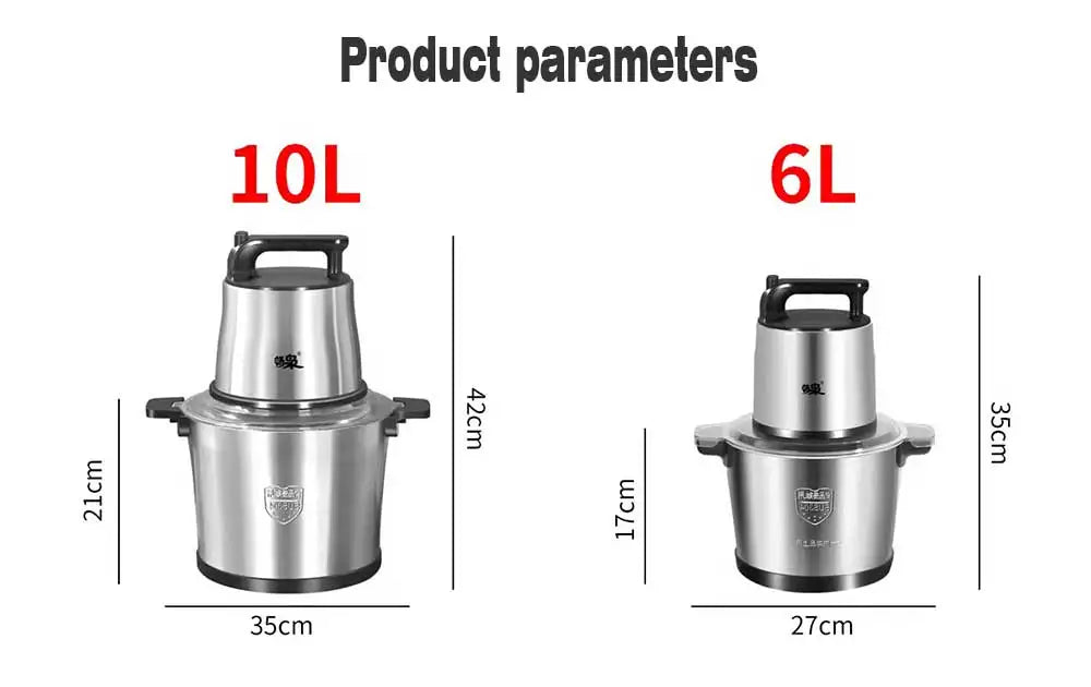 220v 12l 10l 6l Electric Meat Grinder Chopper