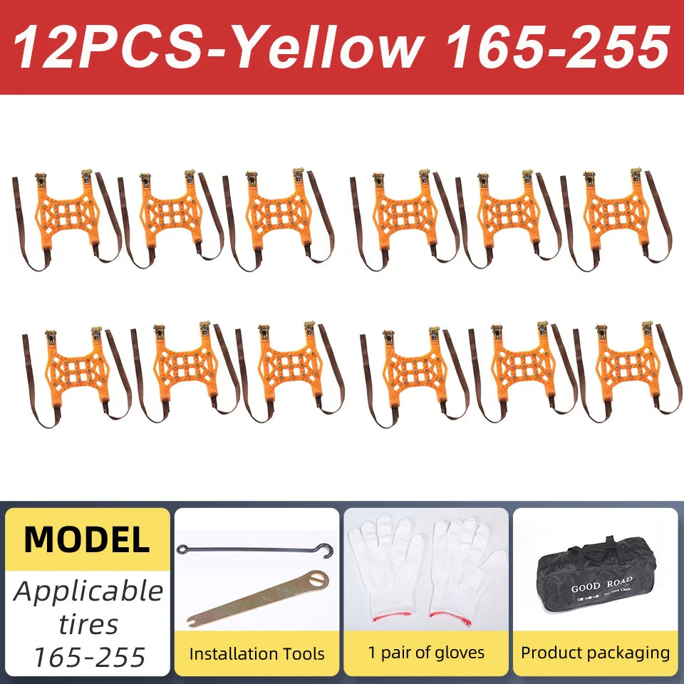 Automobile Snow Chains Winter Tire Anti-Skid Chain 165-255mm
